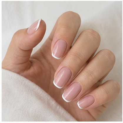 Uñas chrome con terminación brillante